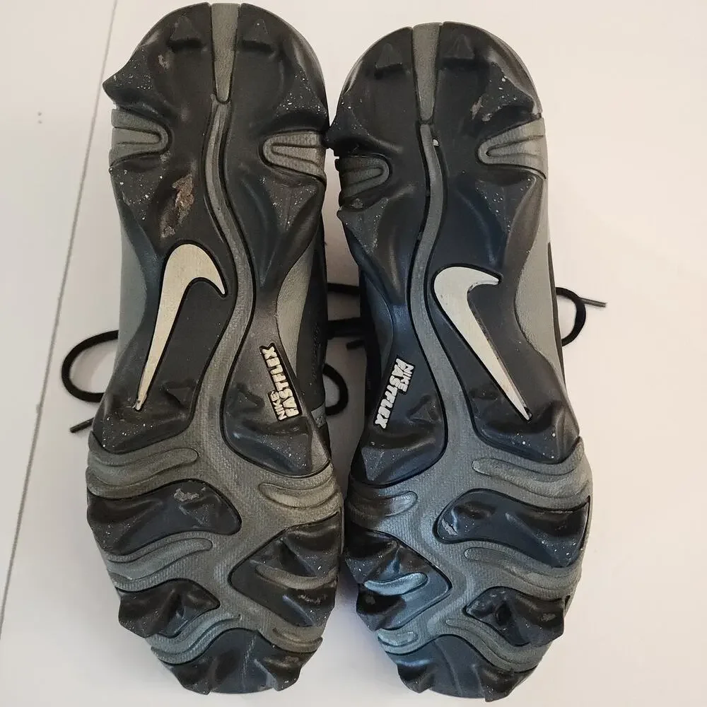 Nike Alpha Menace 3 Shark Football Cleats Sz‎ 5 Youth Black/White